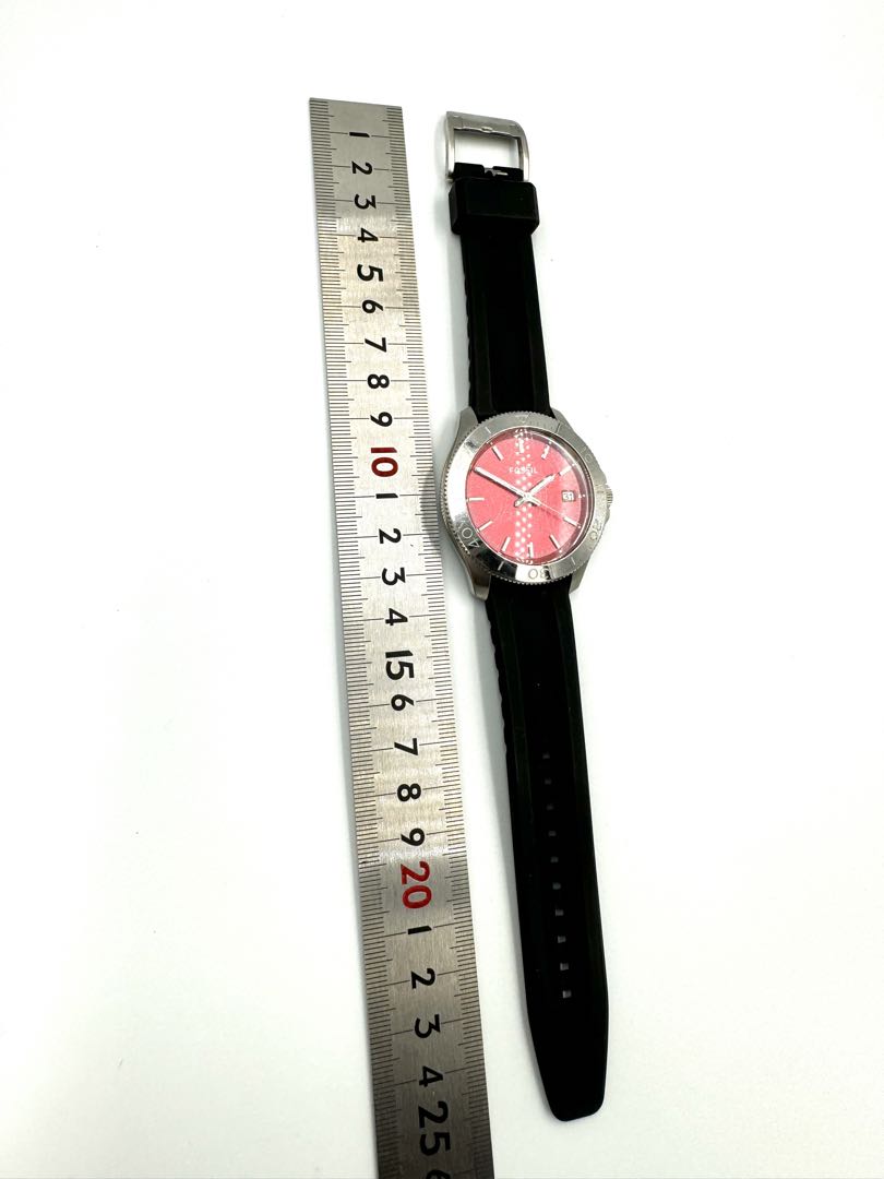 Fossil Analog Quartz Men Watch Red Dial