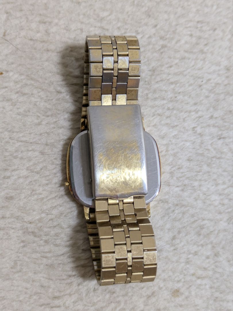 Seiko Digital Quartz Men Gold Vintage Watch