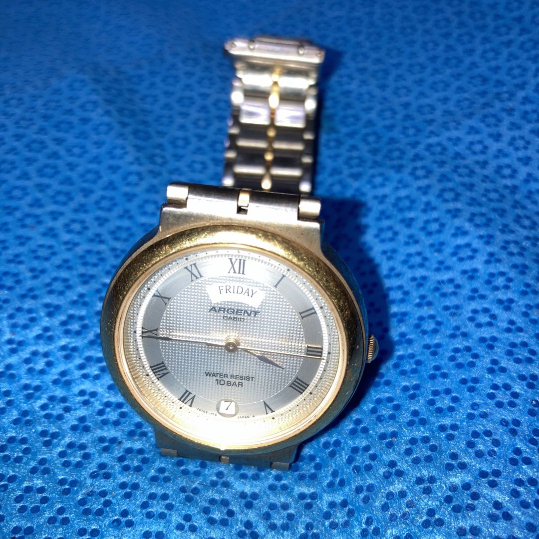 Casio ARGENT Analog Quartz Women Argentディデイズコンビネーションwomen&Men希少品