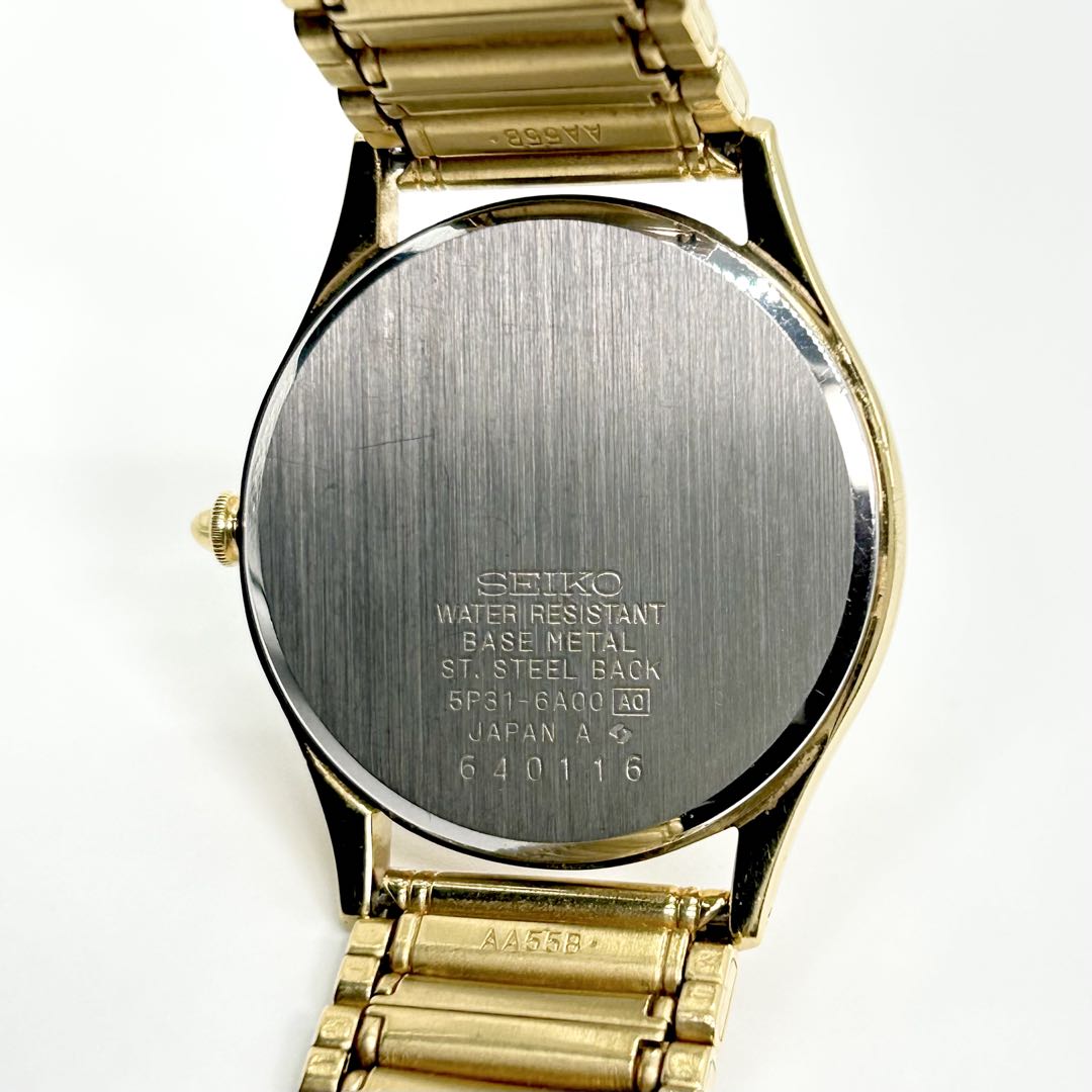 Seiko 5P31-6A00 Analog Solar Men Nouveau Quartz Watch