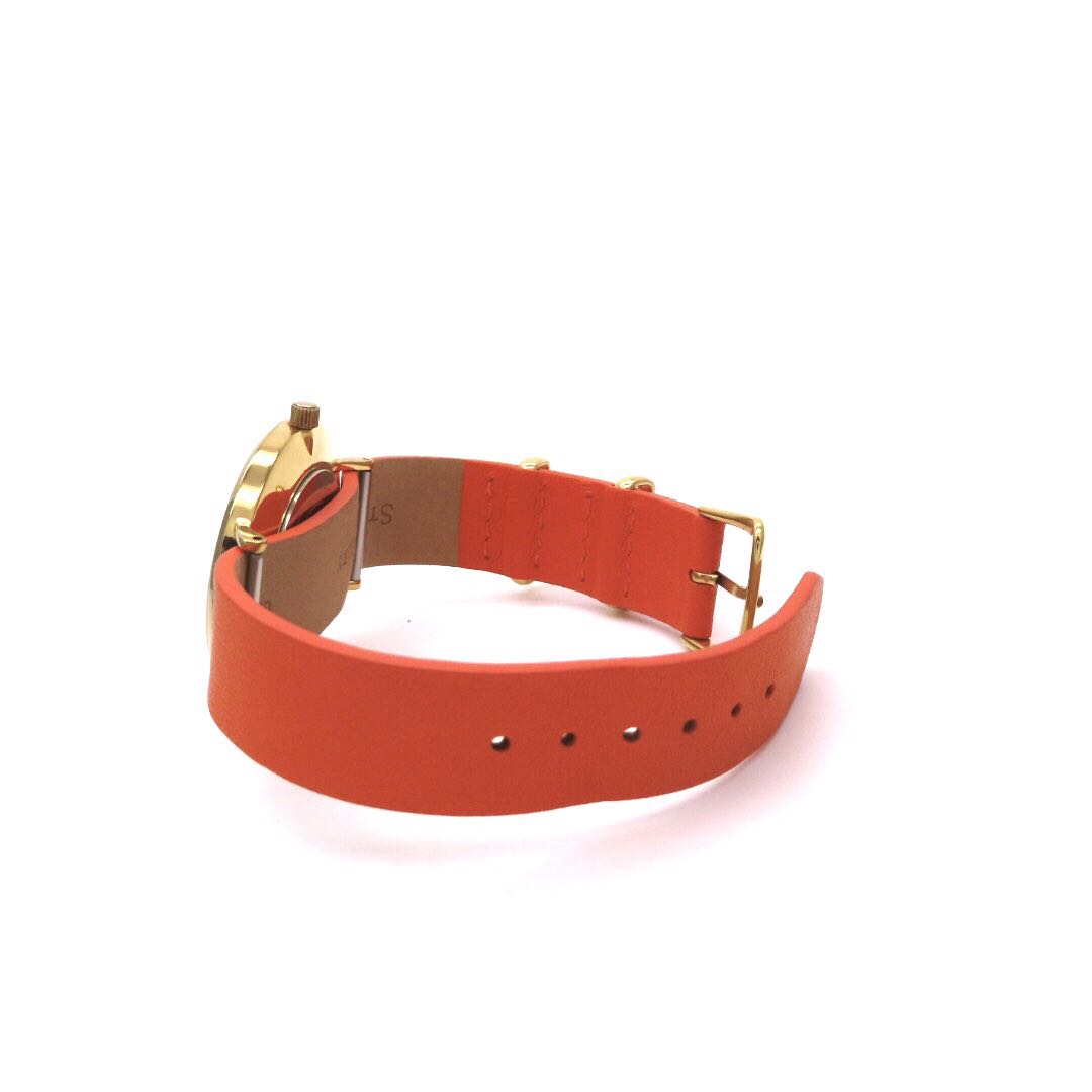 Star Jewelry Analog Quartz Men 極美品 スタージュエリー 時計 ホワイトシェル ゴールドカラー