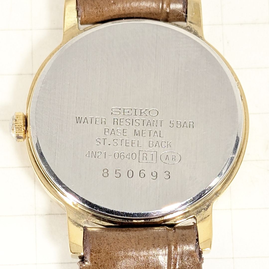 Seiko Spirit 4N21-0640 Analog Quartz Women Battery & Band Replaced Working Items-07