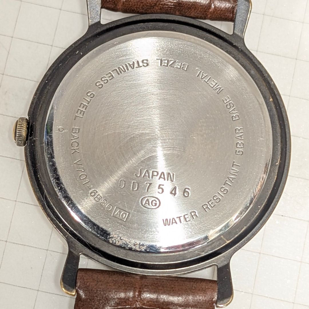 Seiko Alba Success Analog Quartz Men Battery & Band Replaced Working Itemp-16