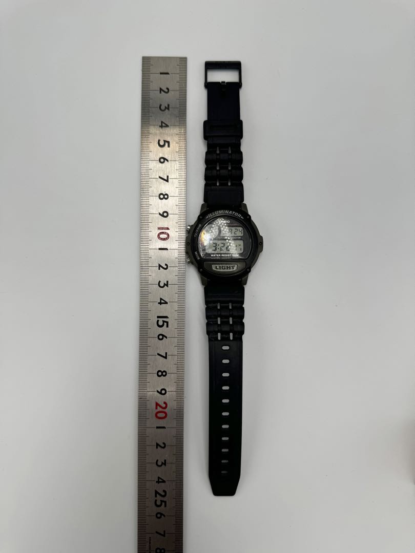 Casio Illuminator Digital Quartz Men Wristwatch 43Mm Water Resistant 50M Black