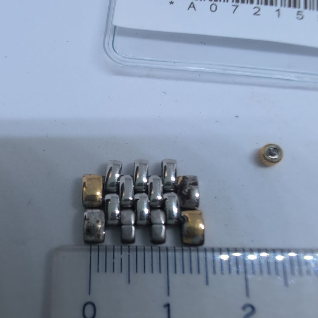 Omega 2-PANEL Analog Quartz Women Genuine Crown & Bracelet Link Set Of 2 15Mm Women'S For Parts