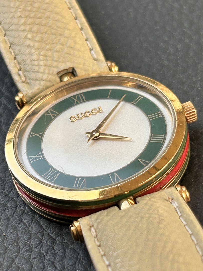 Gucci Sherry Line Analog Quartz Men グッチシェリーライン Menサイズ Working Item