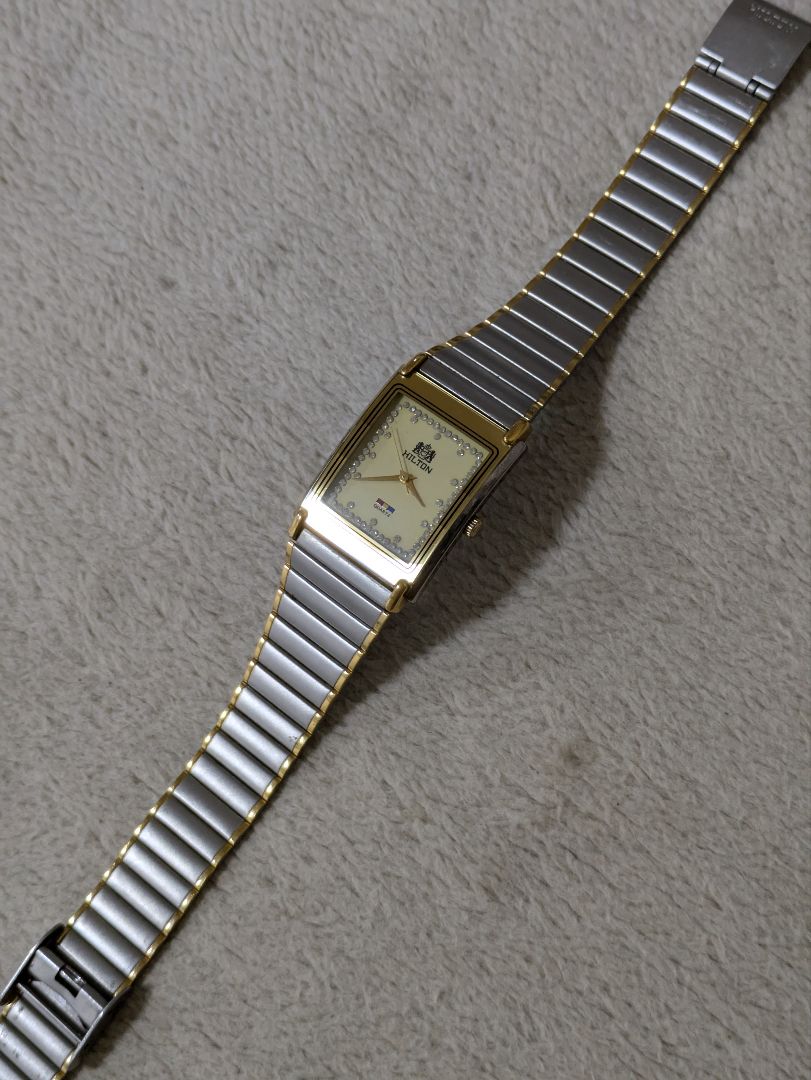 Hilton Analog Quartz Men ヒルトン ストーン付きwatch