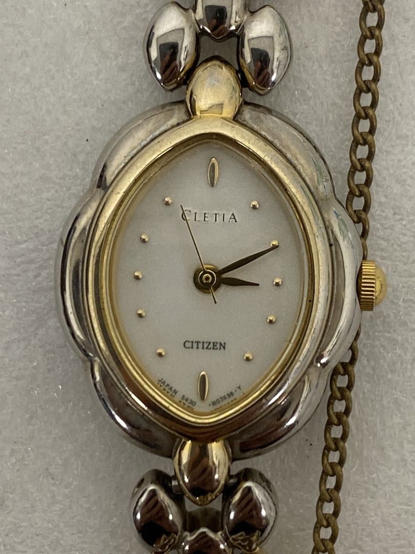 Citizen Cretia 5431-H04121 Analog Quartz Women Watch Silver Dial For Parts
