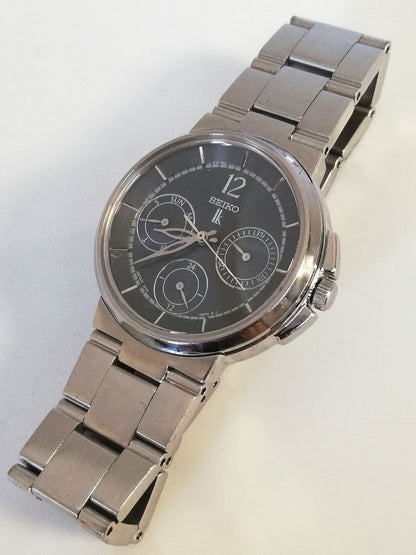 Seiko lk/lukia 5Y89-0B70 Analog Quartz Women Battery Replaced Lukia Triple Calendar