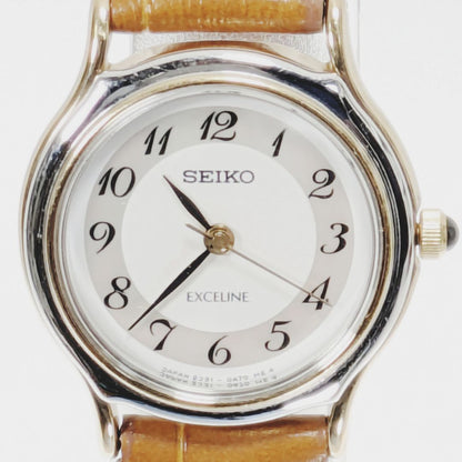 Seiko Exceline Analog Quartz Women Battery & Band Replaced Working Item