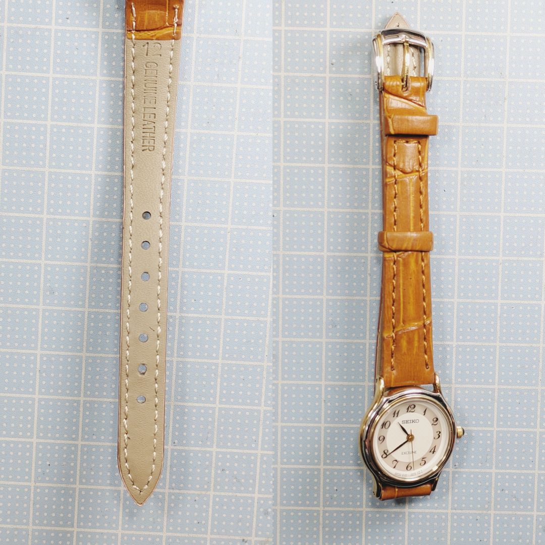 Seiko Exceline Analog Quartz Women Battery & Band Replaced Working Item