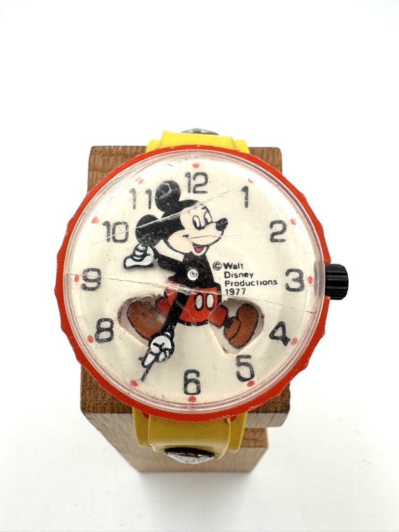 Disney mickey Analog Mechanical (Manual) Men Vintage Marx Toys Mouse 1977 Manual Winding Watch