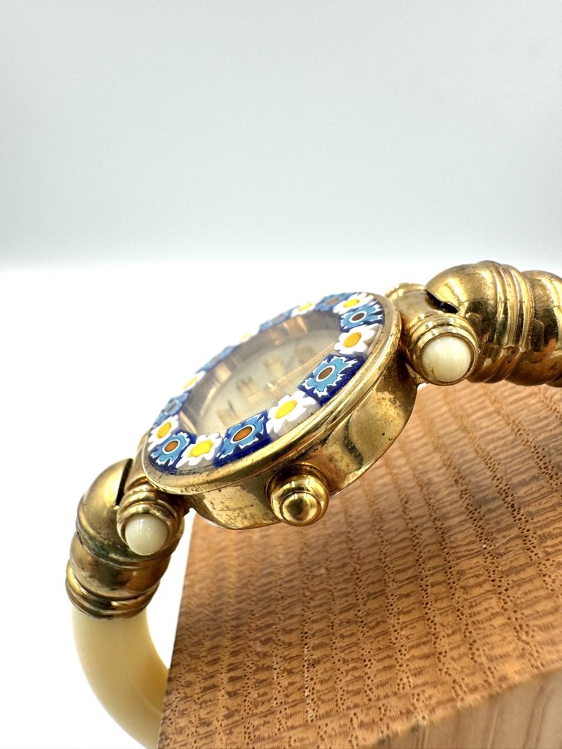Serenissima Venetian Glass Analog Quartz Women Bangle Watch