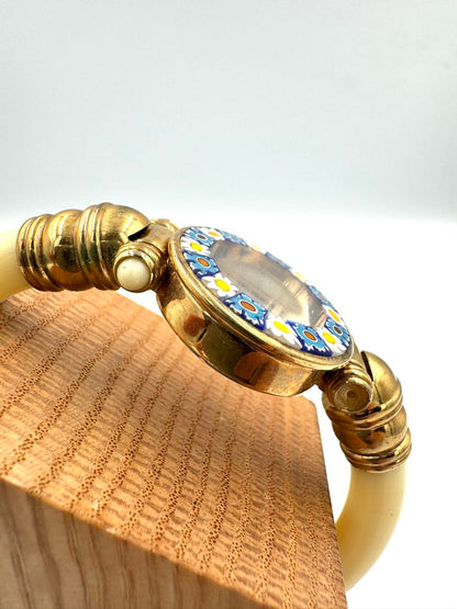 Serenissima Venetian Glass Analog Quartz Women Bangle Watch