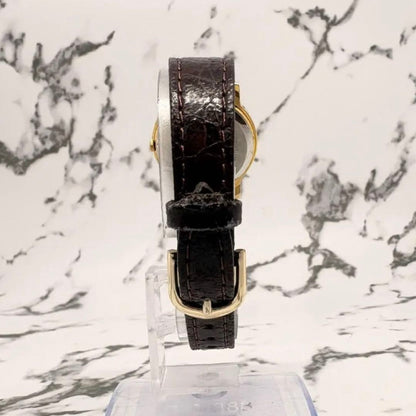 Jemis Analog Quartz Men Watch Gold Tone White Leather Strap