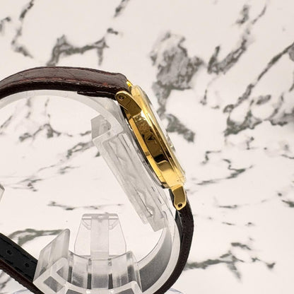 Jemis Analog Quartz Men Watch Gold Tone White Leather Strap