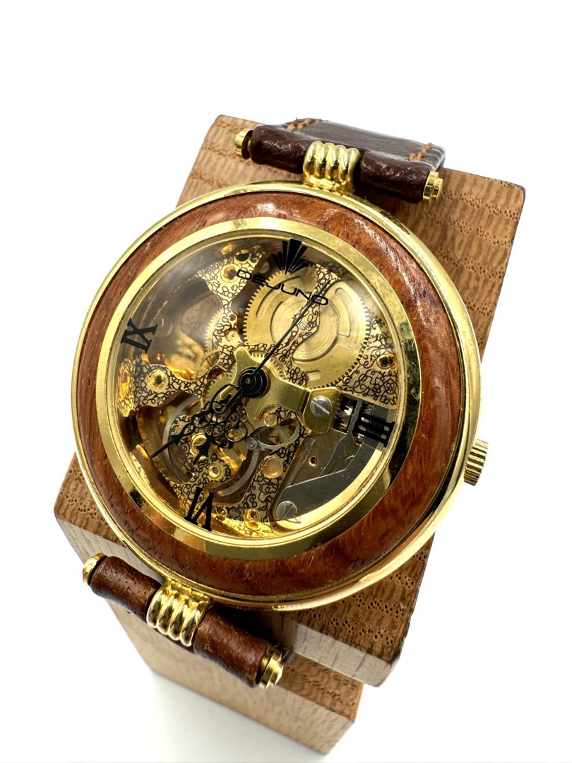 Dejuno Digital-Analog Mechanical (Manual) Men Skeleton Manual Winding Watch