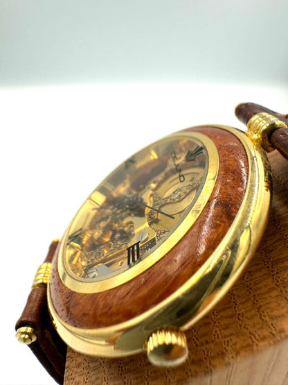 Dejuno Digital-Analog Mechanical (Manual) Men Skeleton Manual Winding Watch
