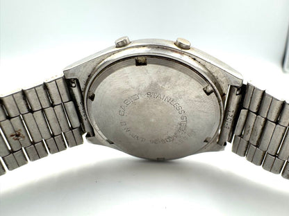 Casio Digital Quartz Unisex Adults Vintage Watch 34Mm Case Stainless Steel - For Parts/Repair