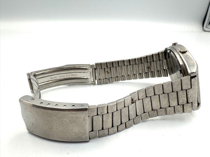 Casio Digital Quartz Unisex Adults Vintage Watch 34Mm Case Stainless Steel - For Parts/Repair