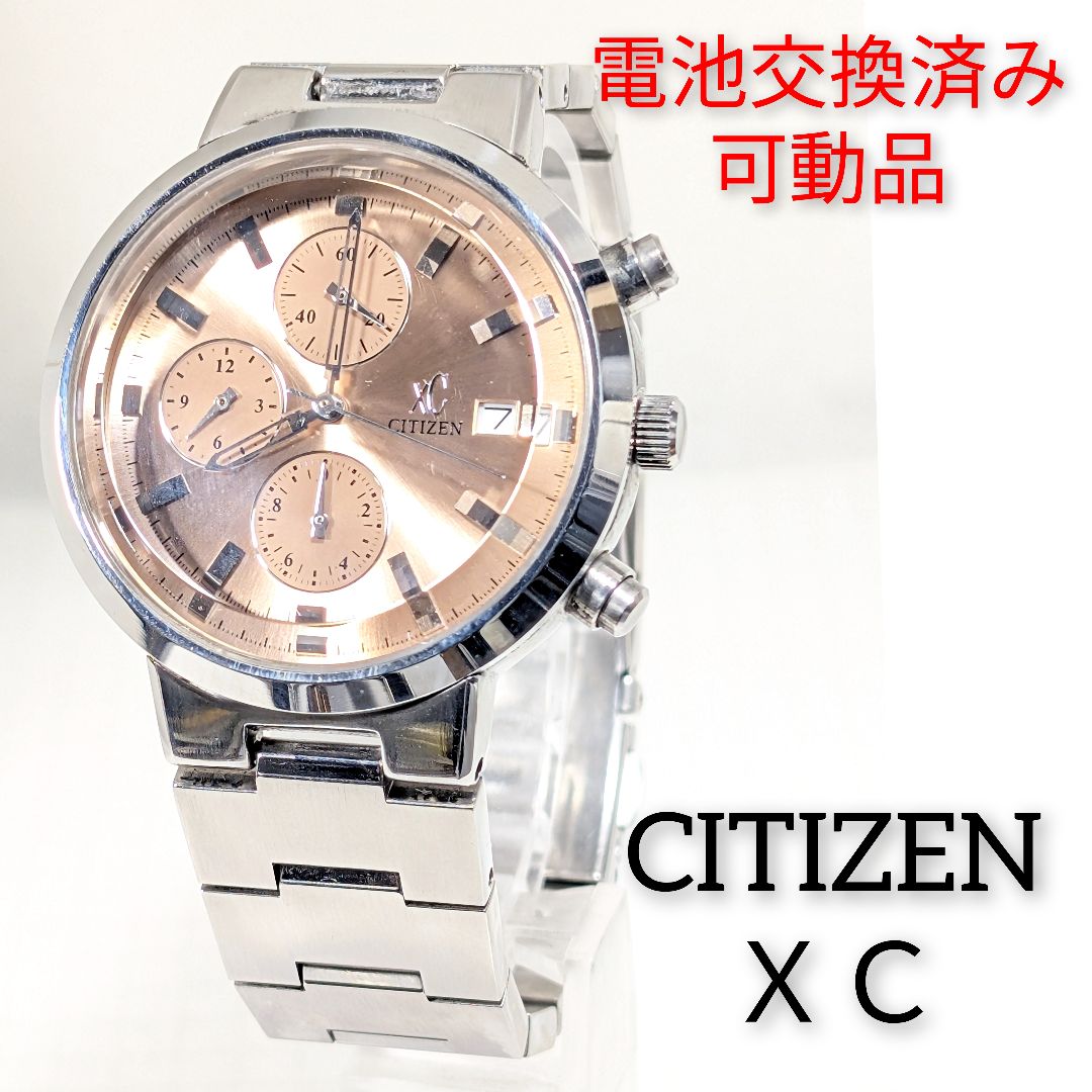 CITIZEN xC Analog Quartz Women Ｘｃ Chronograph Battery Replaced Working Item