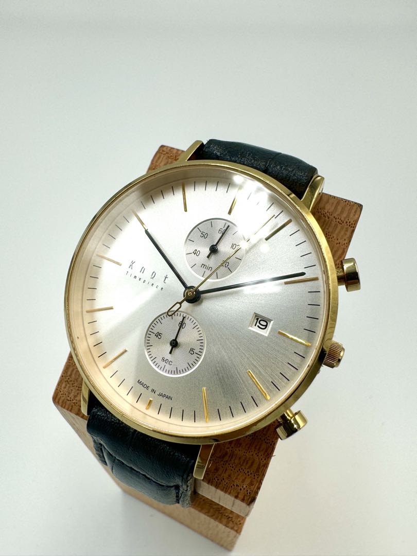 Knot Analog Quartz Men Timepiece Chronograph Watch