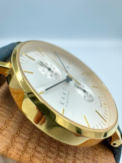 Knot Analog Quartz Men Timepiece Chronograph Watch