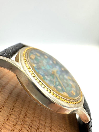 Elgin Analog Quartz Women Opal Australian Watch For Parts