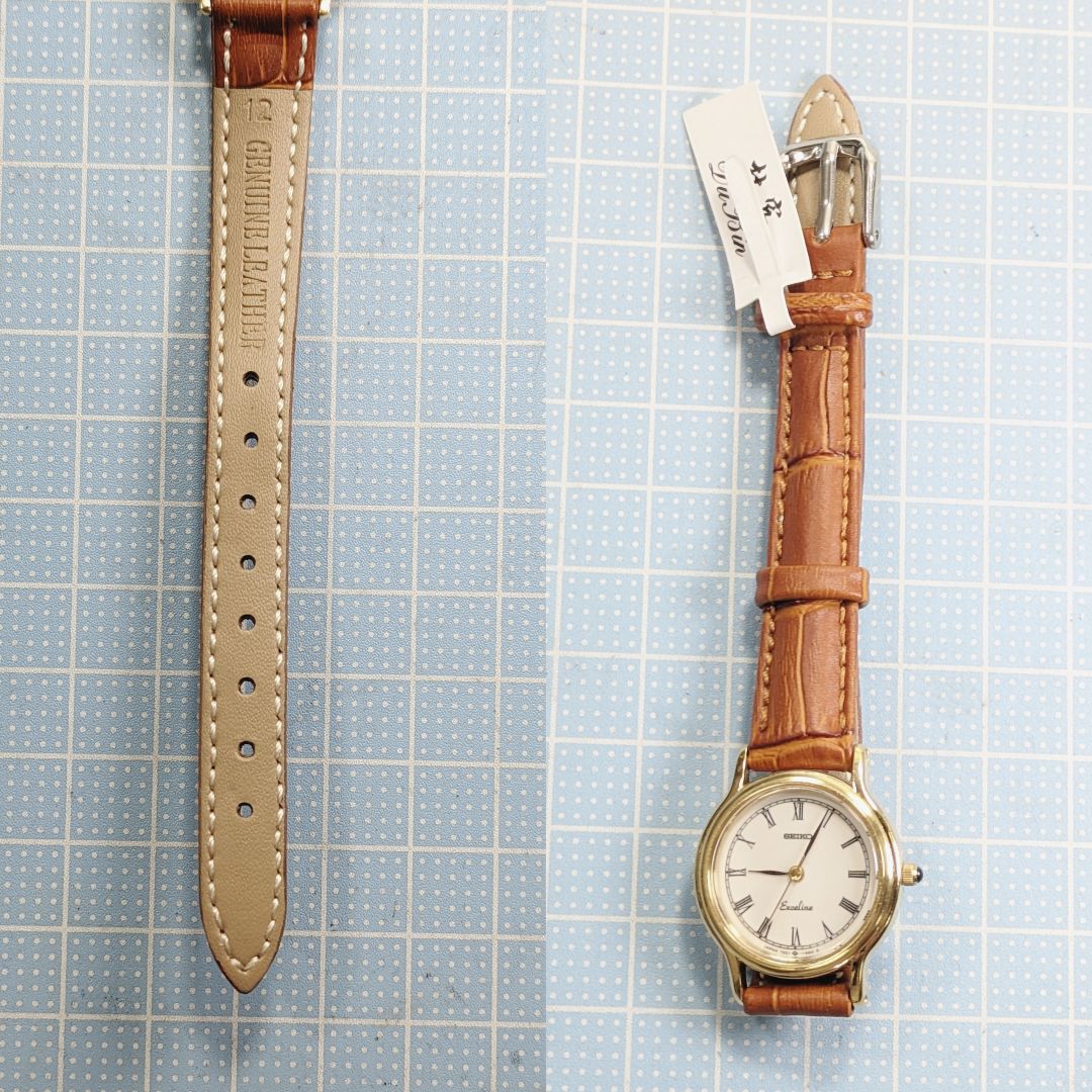 Seiko Exceline Analog Quartz Women Battery & Band Replaced Working Item