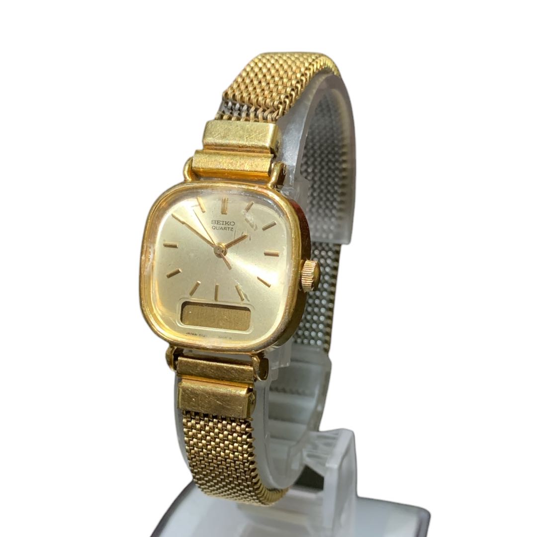 Seiko E029-5090 Digital-Analog Quartz Women Ani-Digi Watch Operation Confirmed