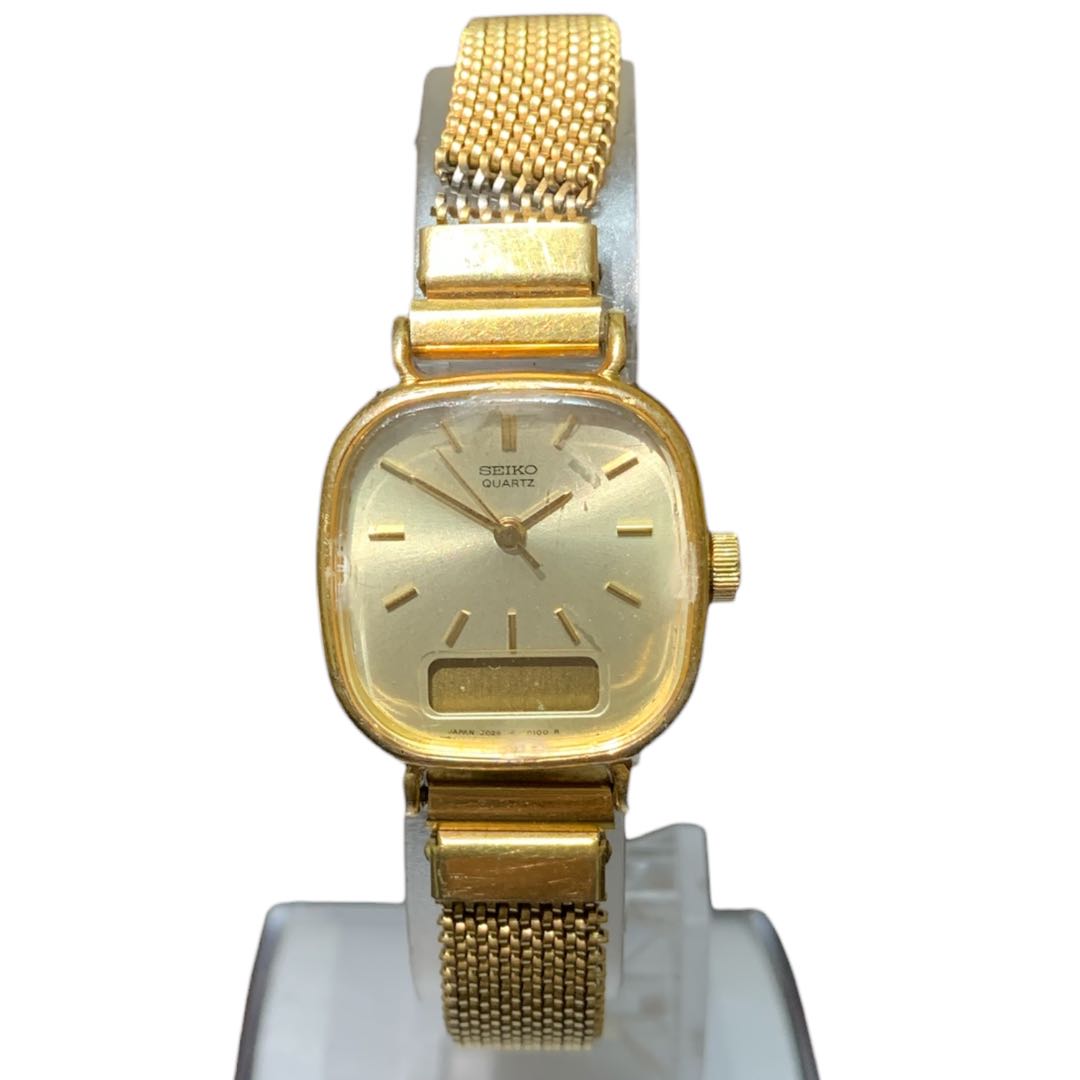 Seiko E029-5090 Digital-Analog Quartz Women Ani-Digi Watch Operation Confirmed