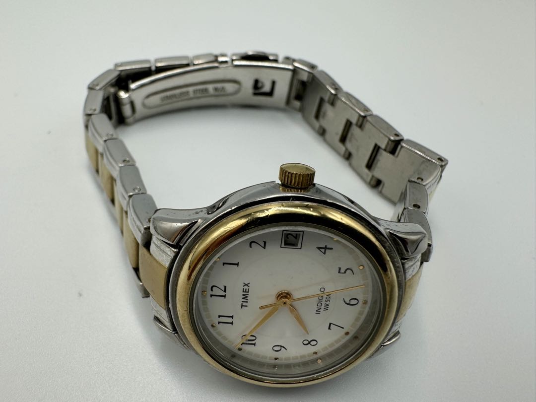 TIMEX Quartz Watch Silver Tone x Gold Tone