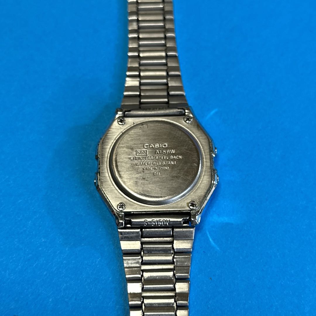 Casio A158W Digital Quartz (Battery) Unisex Adults Wristwatch Silver Case & Band New Battery 2023