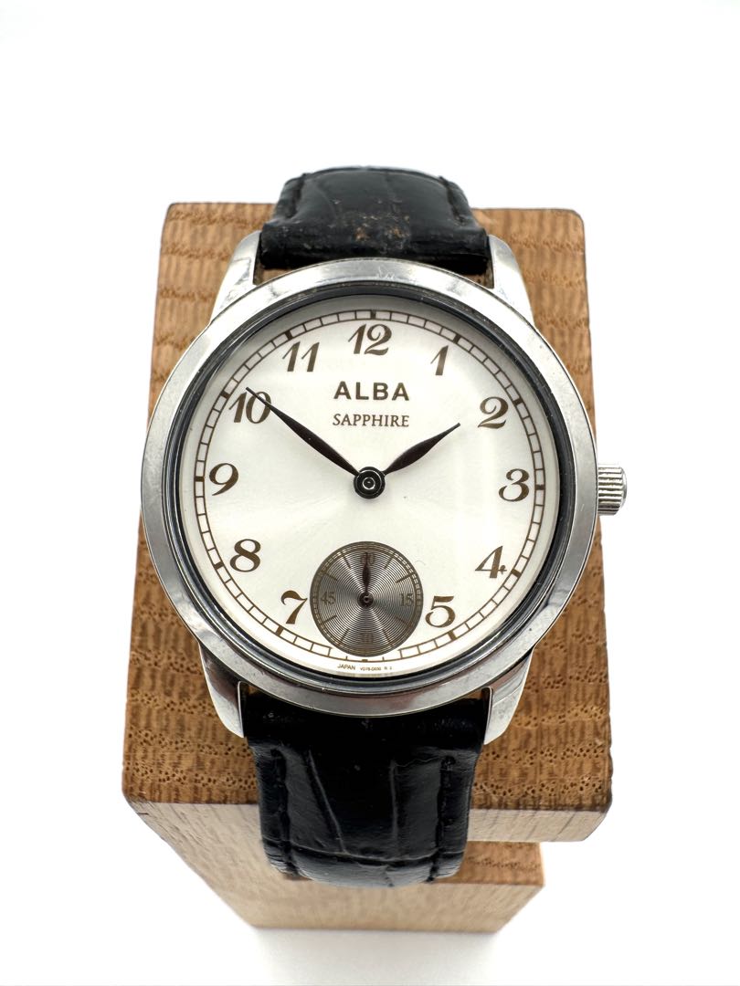 Seiko Alba Small Second VD78-D015 Analog Quartz Unisex Adults Sapphire 30Mm Watch For Parts