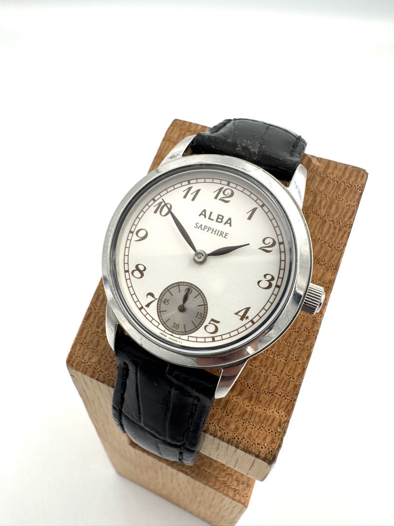 Seiko Alba Small Second VD78-D015 Analog Quartz Unisex Adults Sapphire 30Mm Watch For Parts