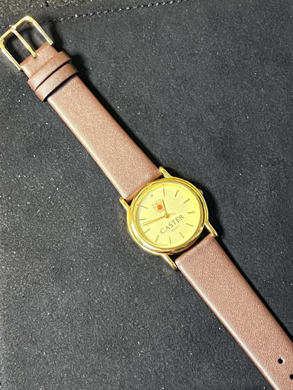 Caster Analog Quartz Men キャスター 1Pダイヤ ウォッチ Watch 保管品 [For Parts / Junk]
