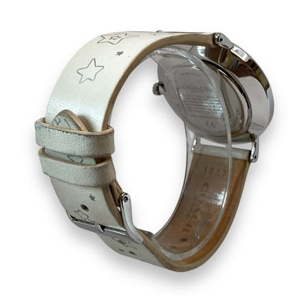 Coach Analog Quartz Women Watch Star Rainbow Silver Excellent Condition