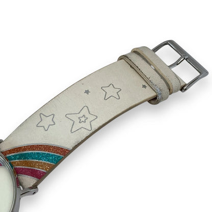 Coach Analog Quartz Women Watch Star Rainbow Silver Excellent Condition