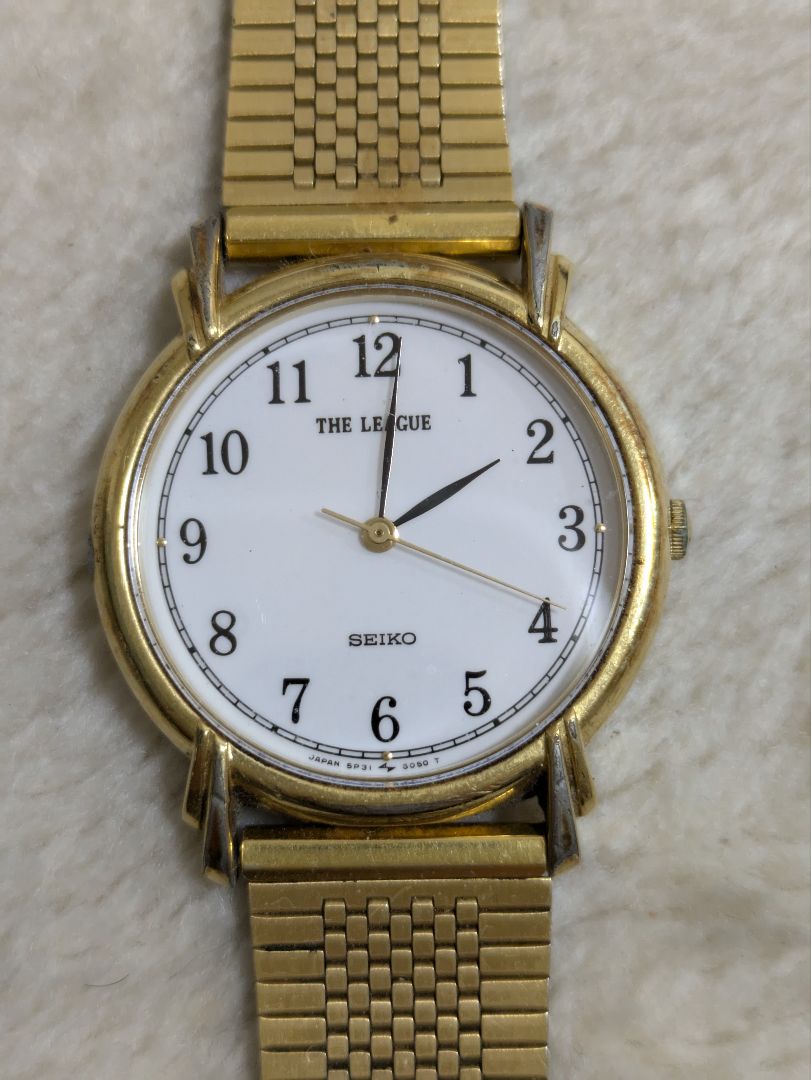 Seiko THE LEAGUE Analog Quartz Men Gold Mesh Watch