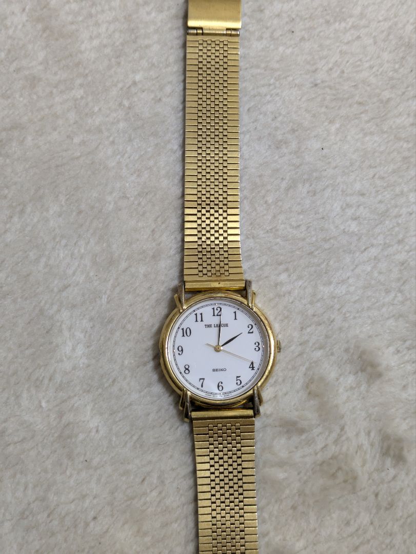 Seiko THE LEAGUE Analog Quartz Men Gold Mesh Watch