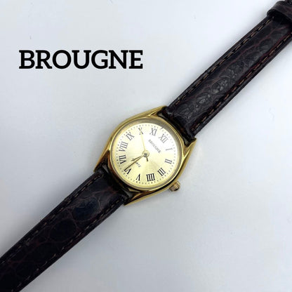 Brougne Analog Quartz Women ブルニュ ⌘ アナログ Watch ゴールド フォーマル ローマ数字 大人可愛い