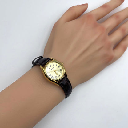 Brougne Analog Quartz Women ブルニュ ⌘ アナログ Watch ゴールド フォーマル ローマ数字 大人可愛い