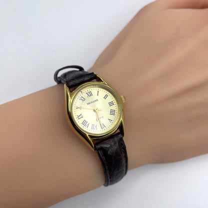 Brougne Analog Quartz Women ブルニュ ⌘ アナログ Watch ゴールド フォーマル ローマ数字 大人可愛い