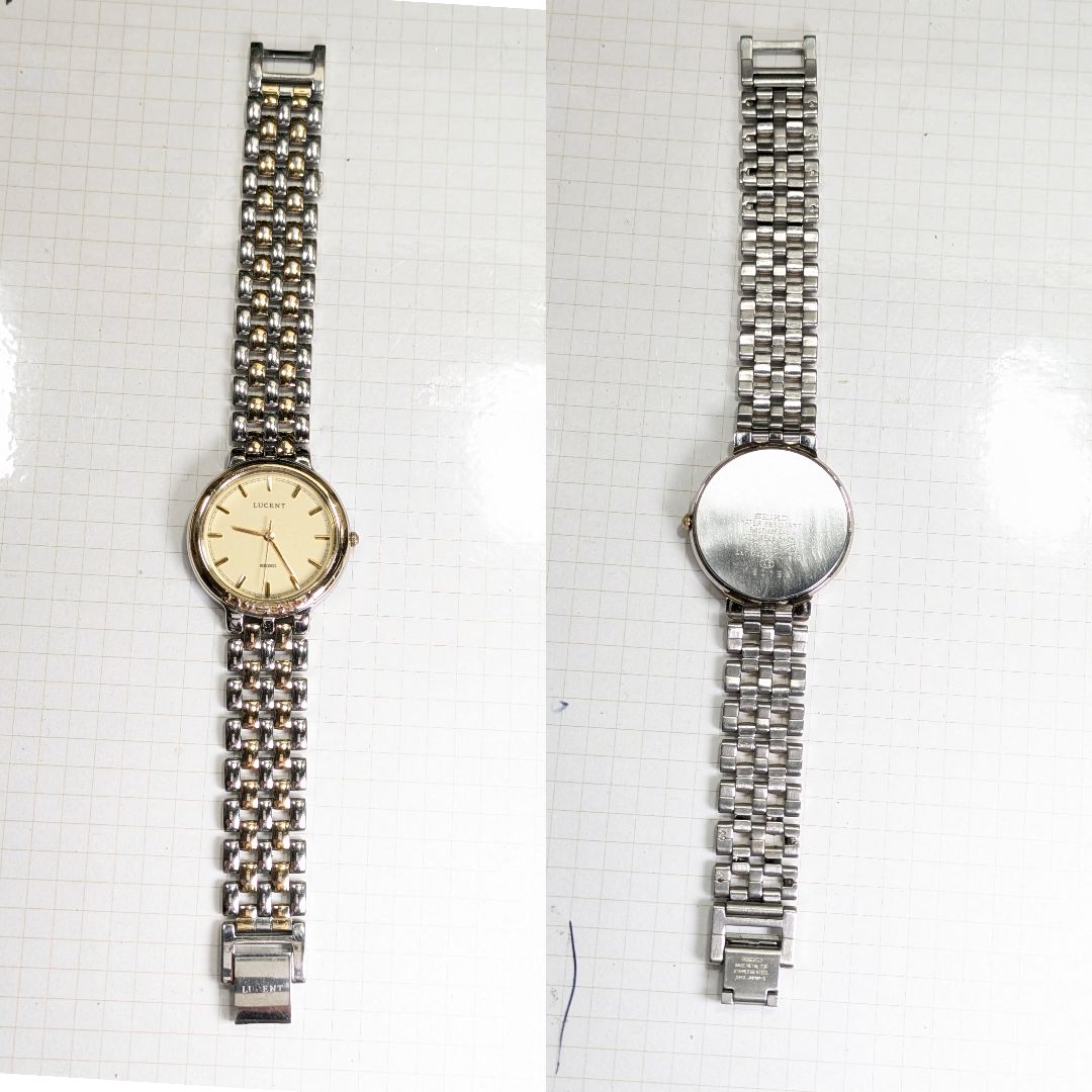 Seiko Lucent Analog Quartz Men Boy’Ｓ Battery Replaced Working Item
