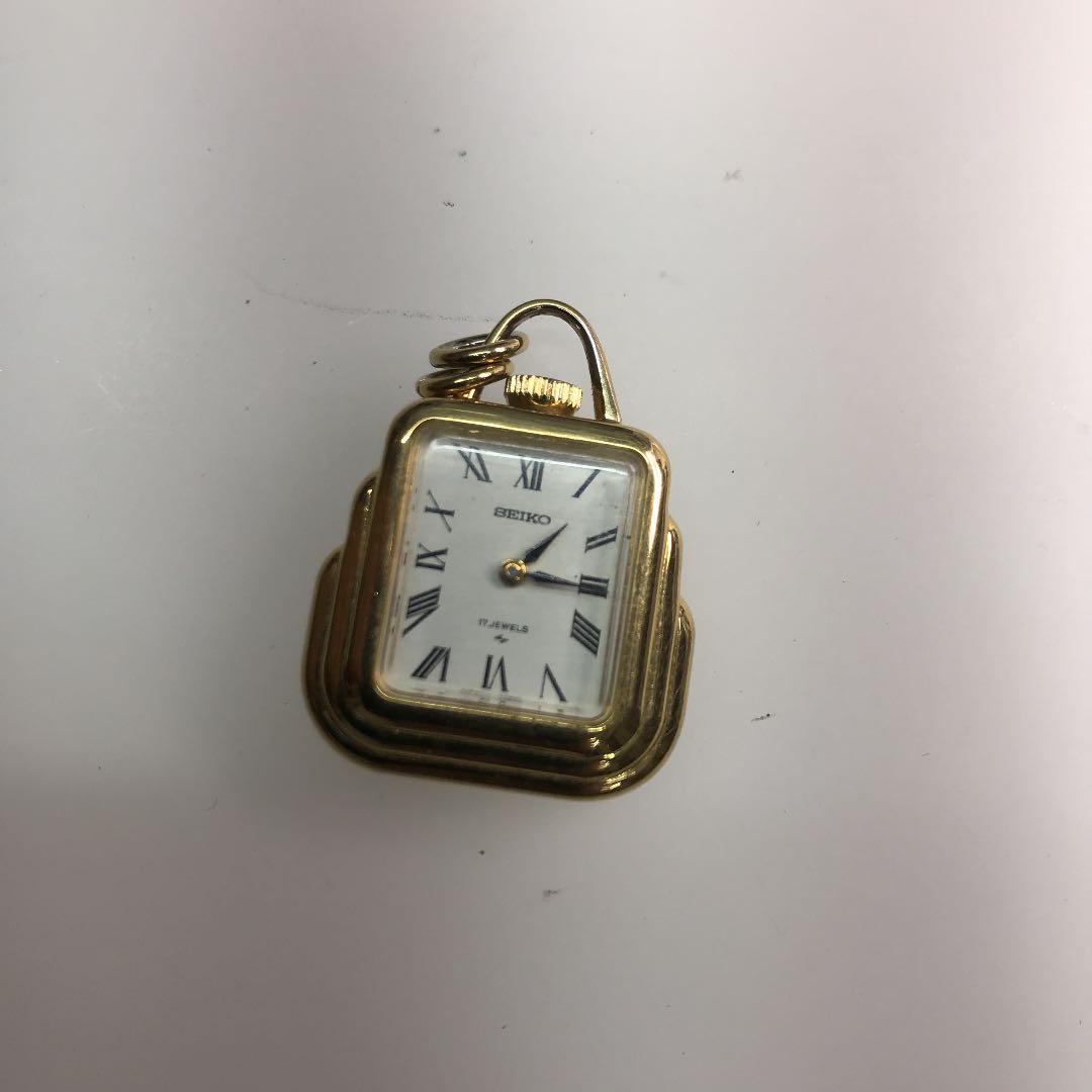 Seiko Analog Mechanical (Manual) Women Necklace Top Type Manual Winding Watch Running Confirmed Pre-owned
