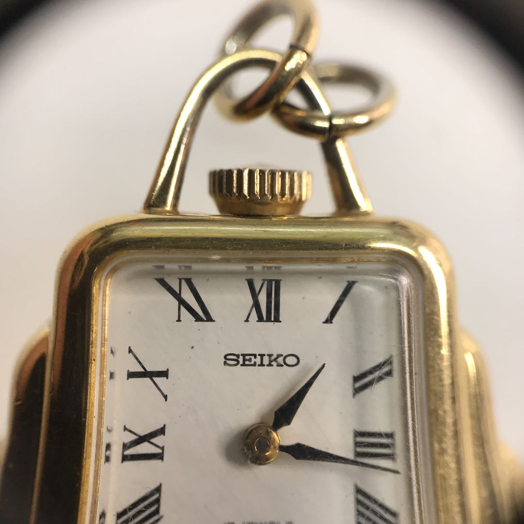 Seiko Analog Mechanical (Manual) Women Necklace Top Type Manual Winding Watch Running Confirmed Pre-owned