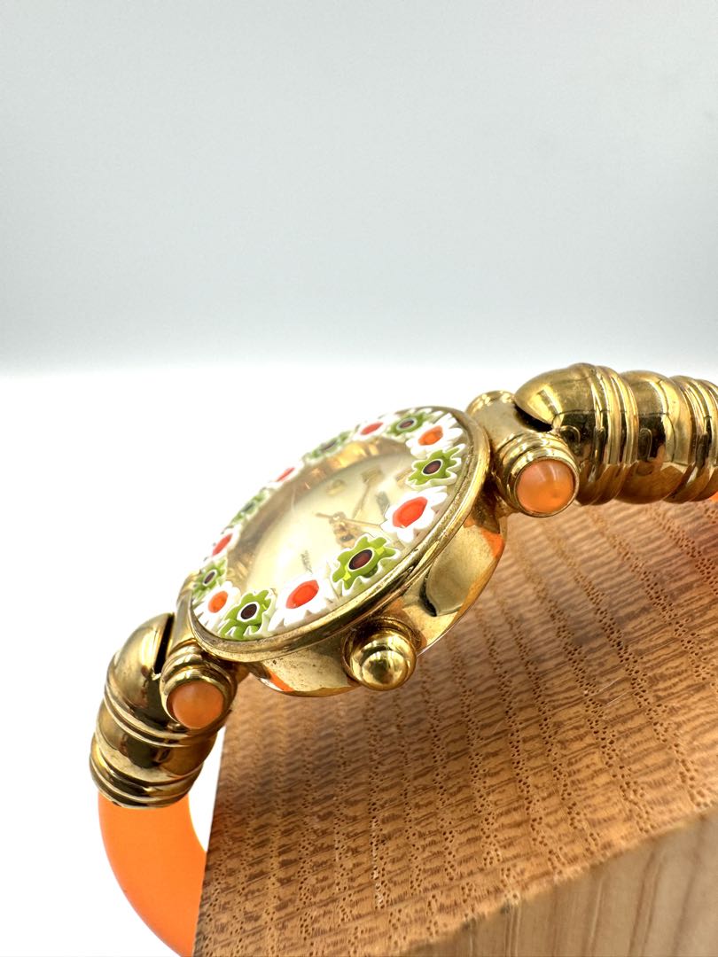 Serenissima Venetian Glass Analog Quartz Women Bangle Watch