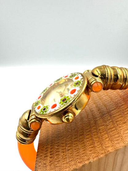 Serenissima Venetian Glass Analog Quartz Women Bangle Watch