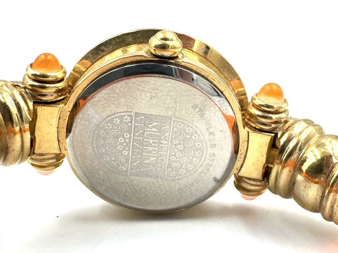 Serenissima Venetian Glass Analog Quartz Women Bangle Watch