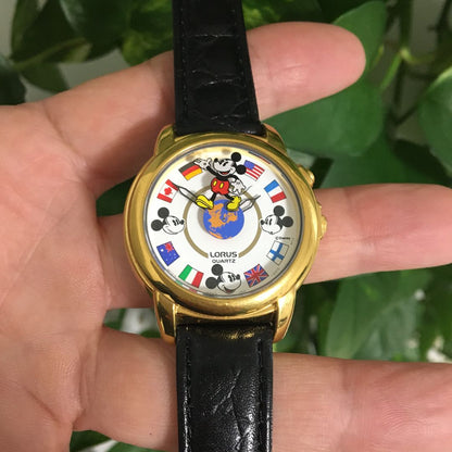 LORUS Analog Quartz Women ロラス 希少 レトロ ミッキー Watch